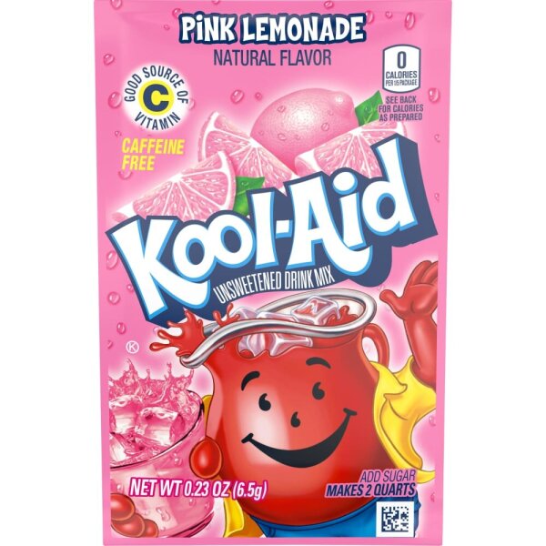 Kool Aid Unsweetened Drink Mix Pink Lemonade 6,5g