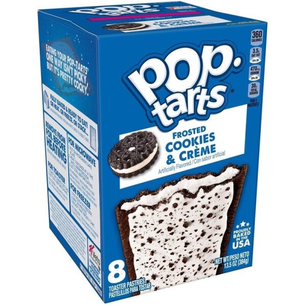 Kelloggs Pop-Tarts Frosted Cookies & Creme - 8 Stück - 384g