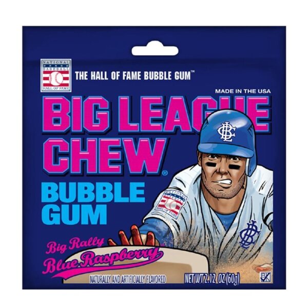 Big League Chew - Bubble Gum Big Rally Blue Raspberry - 60g