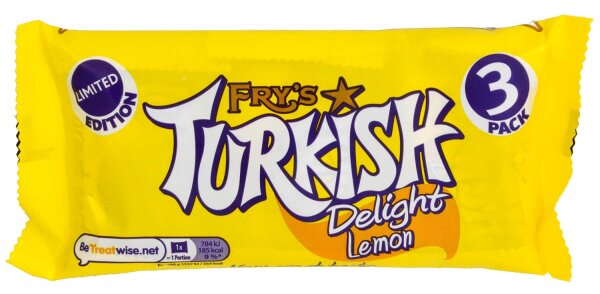 Frys Turkish Delight Lemon 3 x 51g Riegel