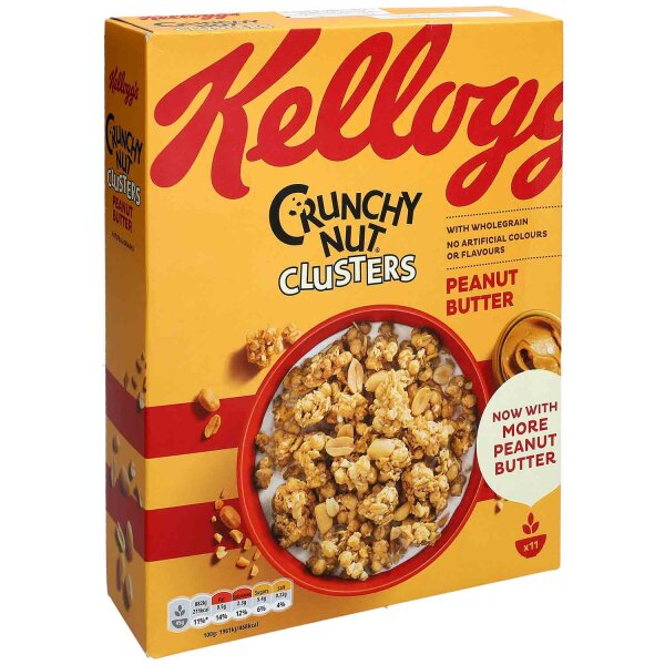 Kelloggs Crunchy Nut Peanut Butter Clusters 525g