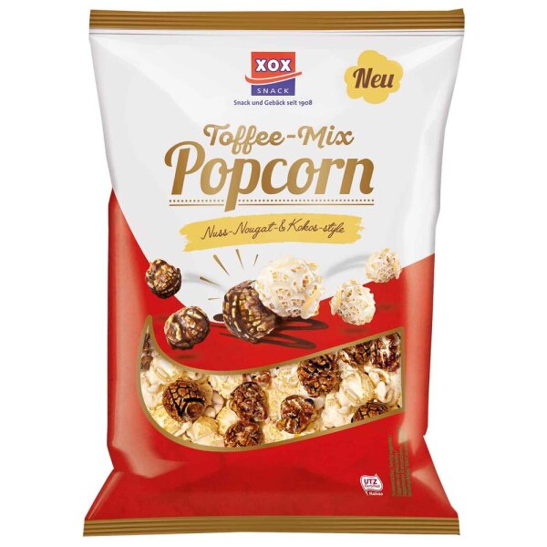 XOX Toffee Mix Popcorn Nuss-Nugat & Kokos 125g