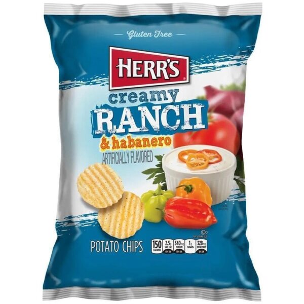 Herr´s Creamy Ranch and Habanero Potato Chips 170g Beutel