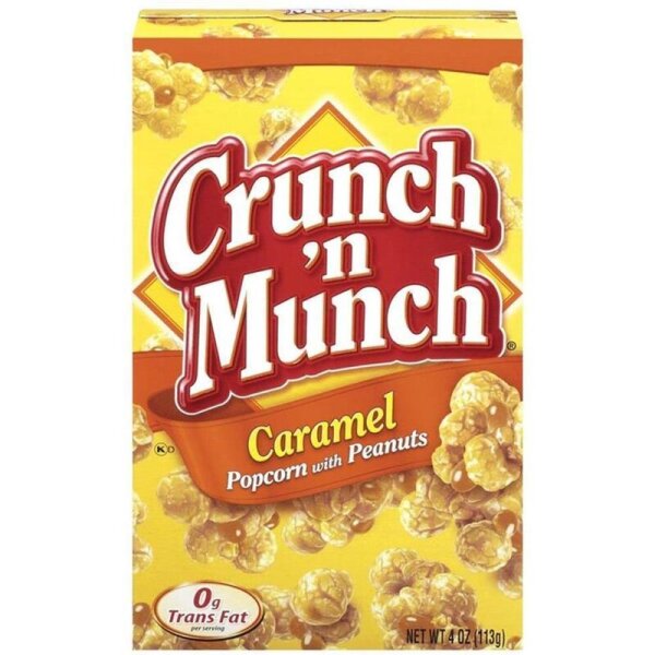 Crunch n Munch Caramel Popcorn mit Erdnüssen 99g (MHD ABGELAUFEN)