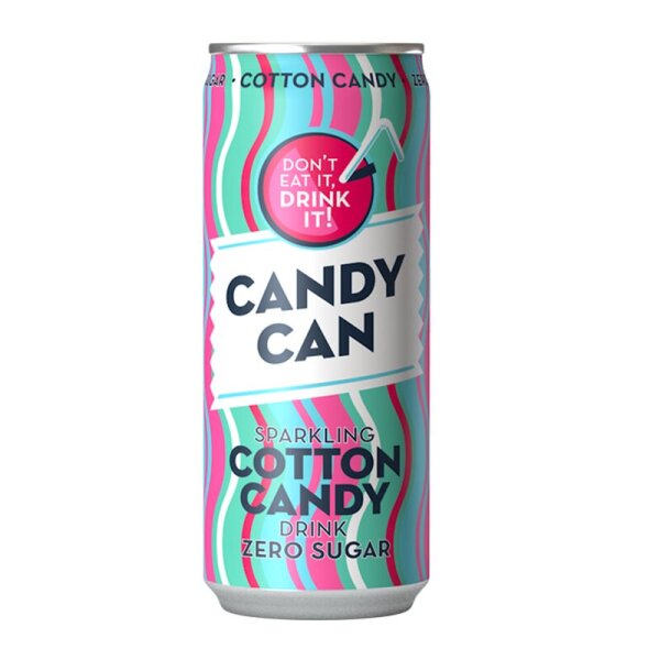Candy Can Sparkling Cotton Candy Zero Sugar 330ml.