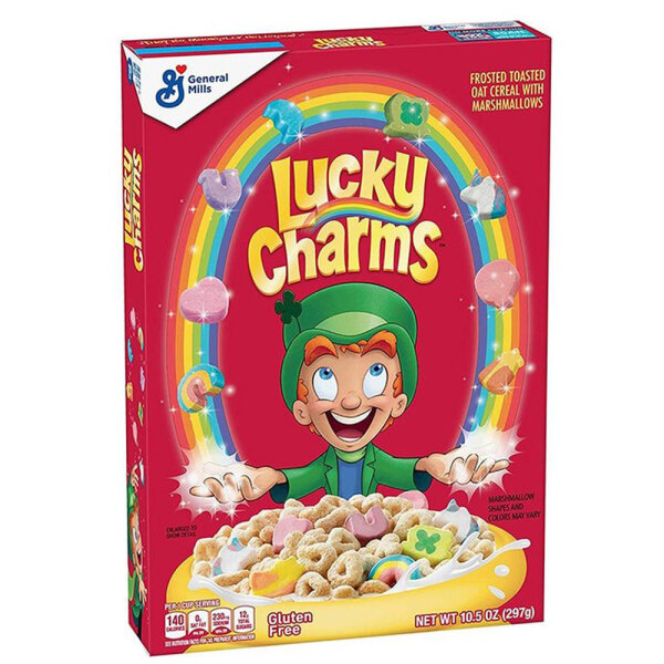 Lucky Charms - Cerealien mit Marshmallows - Gluten Frei - 297g