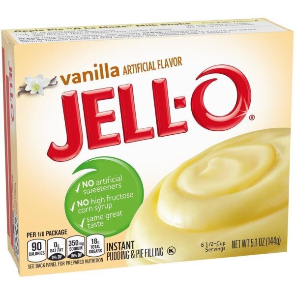 Jell-O Vanilla Instant Pudding & Pie Filling 144g