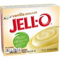Jell-O Vanilla Instant Pudding &amp; Pie Filling 144g