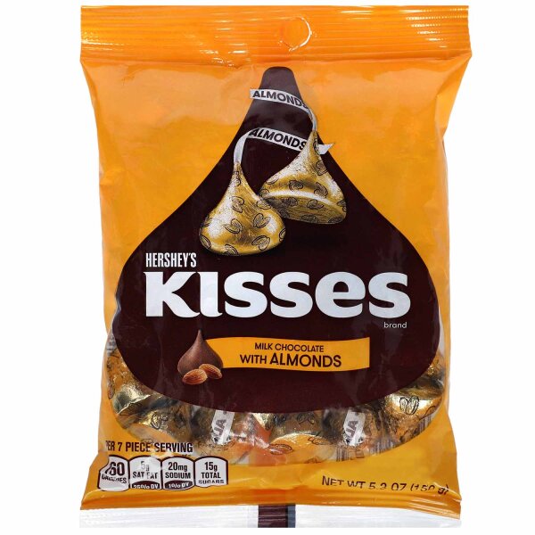 Hersheys Kisses - Milk Chocolate with Almonds 150g