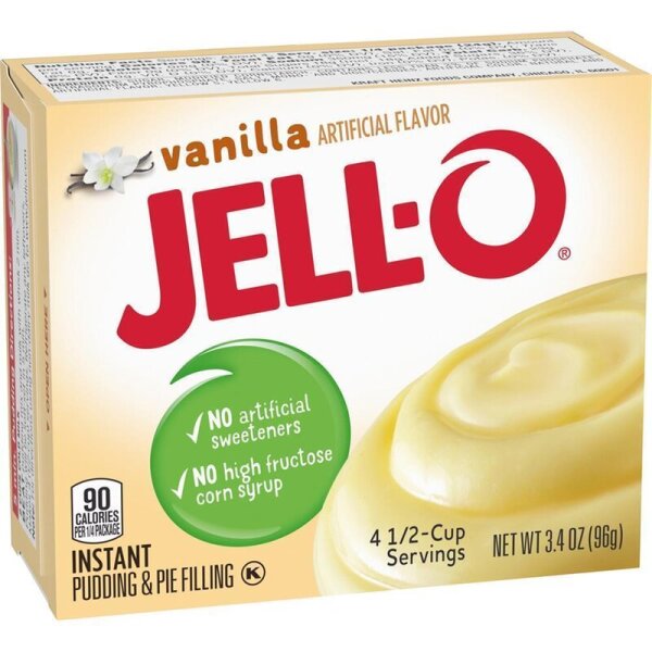 Jell-O Vanilla Instant Puddingpulver mit Vanillegschmack 102g