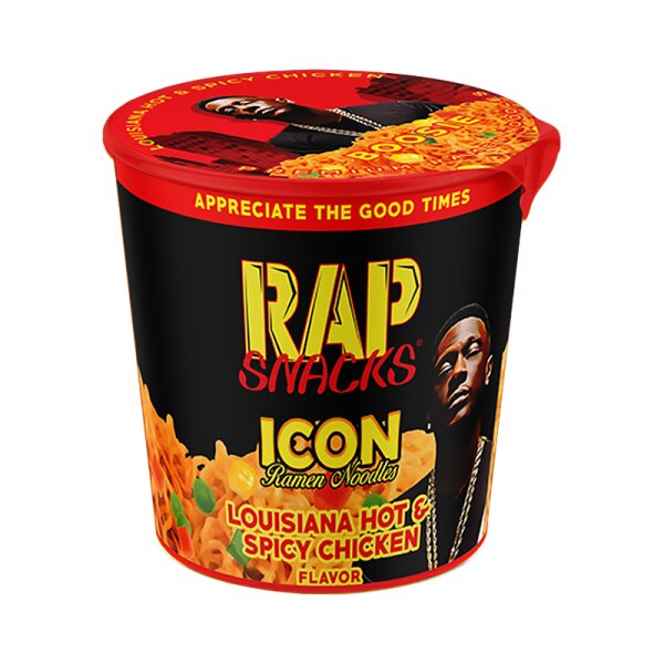 Rap Snacks Icon Ramen Nudeln - Lousiana Hot & Spicy Chicken 64g