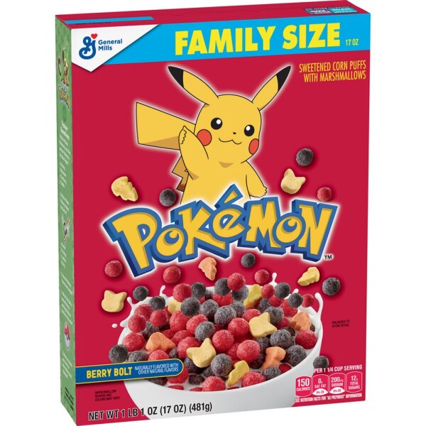 Pokemon Berry Bold Cereal Family Size 481g