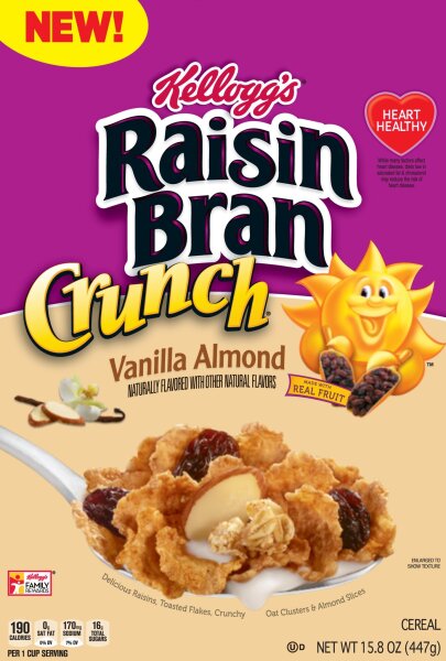 Kelloggs Raisin Bran Crunch Cereal 447g