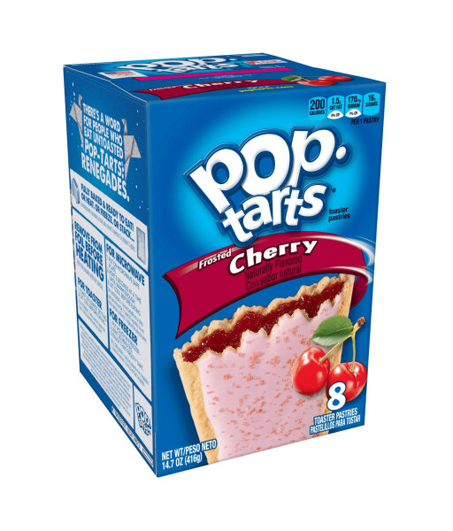 Kellogg´s Pop-Tarts Frosted Cherry - 8 Stück - 384g (MHD 28.09.2022)