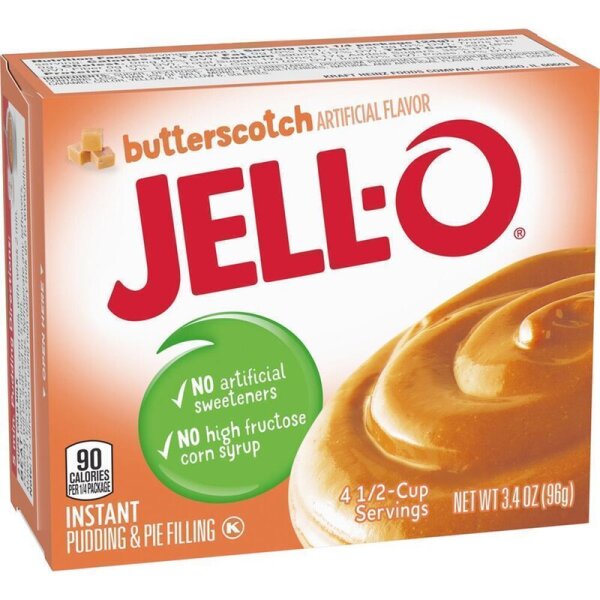 Jell-O Butterscotch Cream Instant Pudding &  Pie Filling 96g