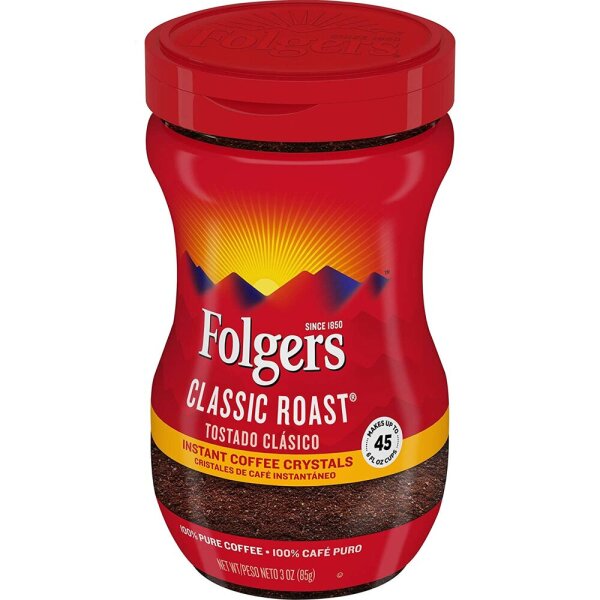 Folgers Classic Roast Instant Coffee 85g