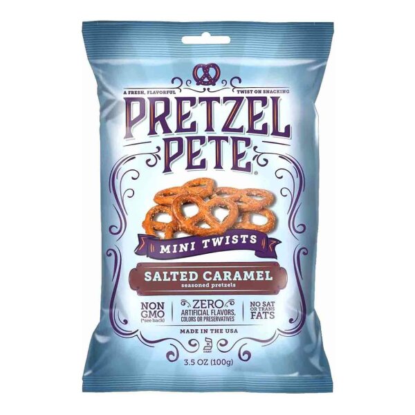 Pretzel Pete Mini Twists Salted Caramel 100g