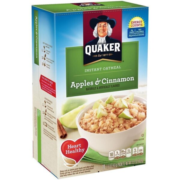 Quaker Instant Oatmeal Apples & Cinnamon 430g