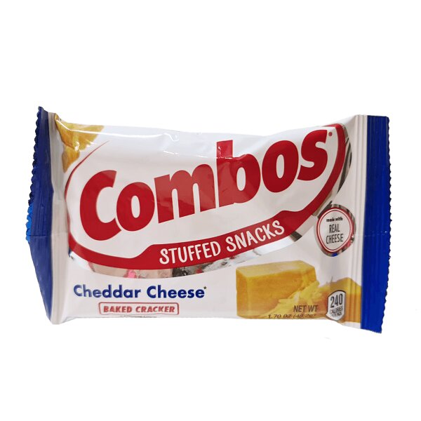 Combos Stuffed Snacks Cheddar Cheese Baked Cracker 48,2g