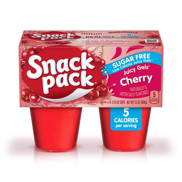 Snack Pack Sugar Free Cherry Gelatin Juicy Gels 368g