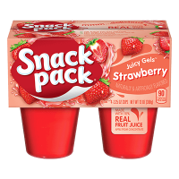 Snack Pack Sugar Free Strawbeery Gelatin Juicy Gels 368g
