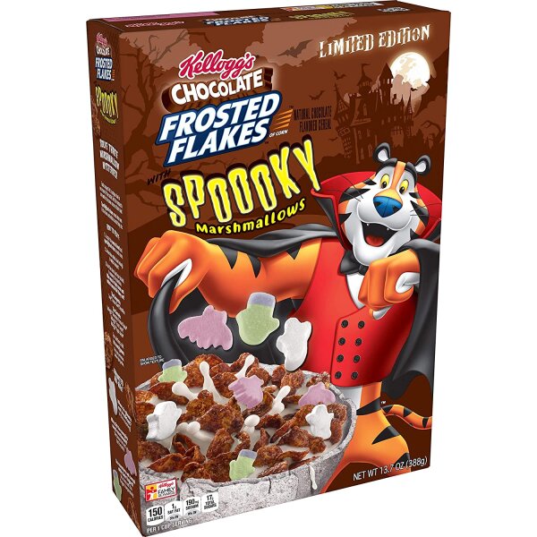 KelloggÂ´s Spoooky Halloween chocolate Frosted Flakes 388g