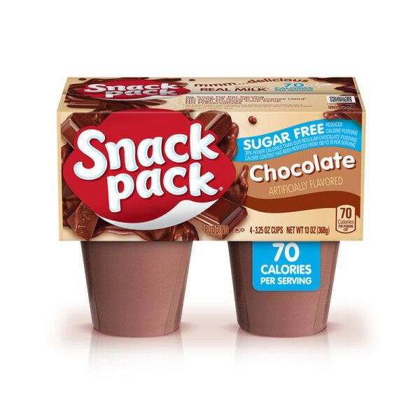Snack Pack Pudding Sugar Free Chocolate 368g