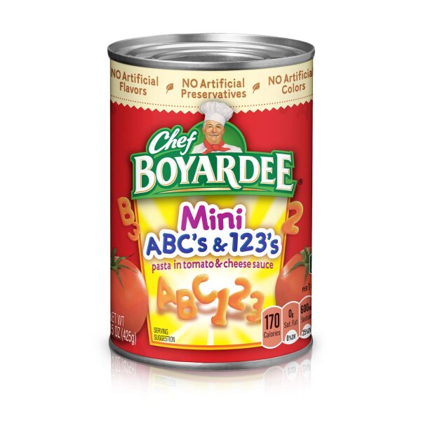 Chef Boyardee Mini ABC's & 123's with Meatballs 425g