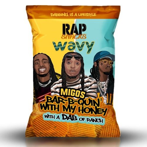 Rap Snacks Migos Bar-B-Quin With My Honey with a Dab of Ranch 71g