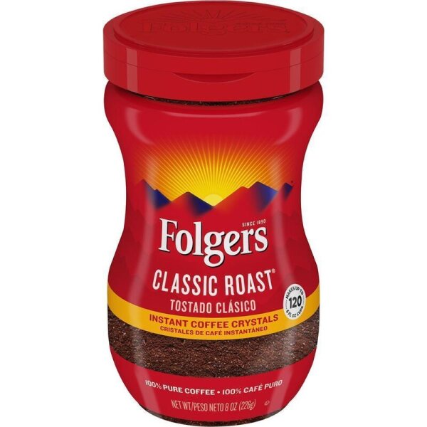 Folgers Classic Roast Instant Coffee 226g