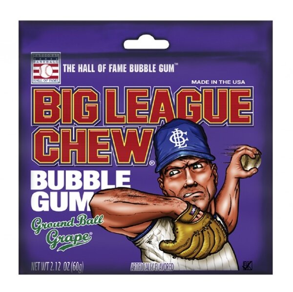 Big League Chew Bubble Gum Ground Ball Grape 60g