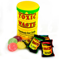 Toxic Waste Hazardously Sour Candy Yellow Drum 42g