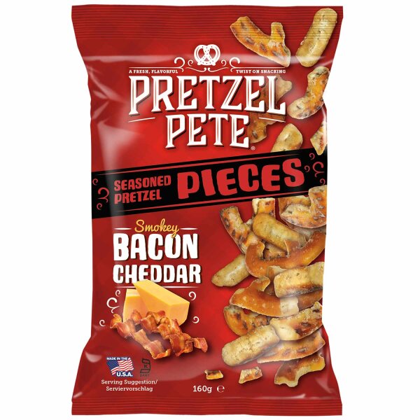 Pretzel Pete Pieces Smokey Bacon Cheddar 160g