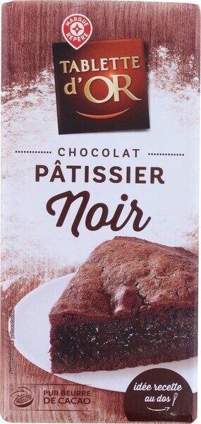 Tablette dOr Chocolat pâtissier Noir 200g