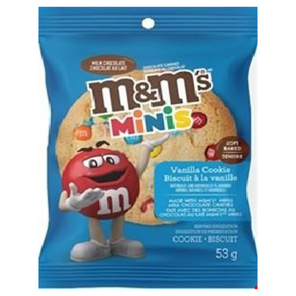 M&Ms Minis Soft Baked Vanilla Cookie 53g