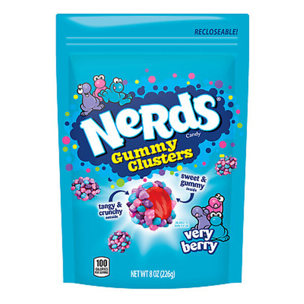 Wonka Nerds Gummy Clusters Very Berry 227g