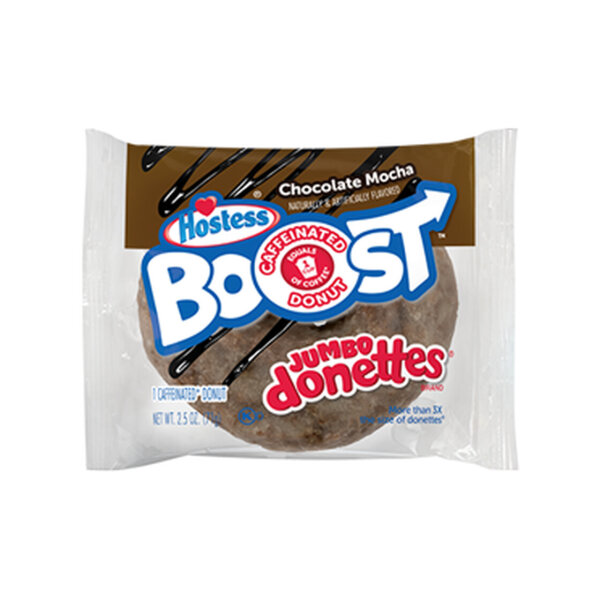 Hostess Jumbo Donettes Chocolate Mocha Boost Caffeinated Donut 70g