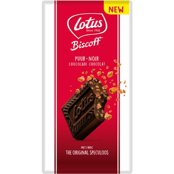 Lotus Biscoff mit Spekulatiusstücke aus dunkler Schokolade 180g