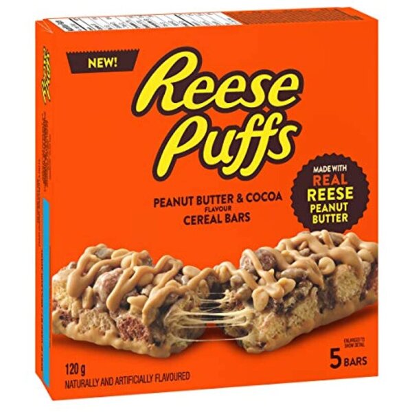 Reese´s Puffs Treats Peanutbutter & Cocoa Cereal 5 Bars 120g (MHD ABGELAUFEN)