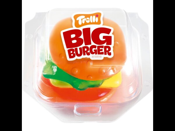 Trolli Big Burger aus fruchtig süßen Schaumzucker und Fruchtgummi 50g