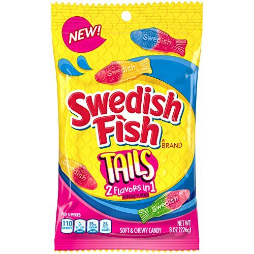 Swedish Fish - Tails 2 Flavors in 1 - 226g