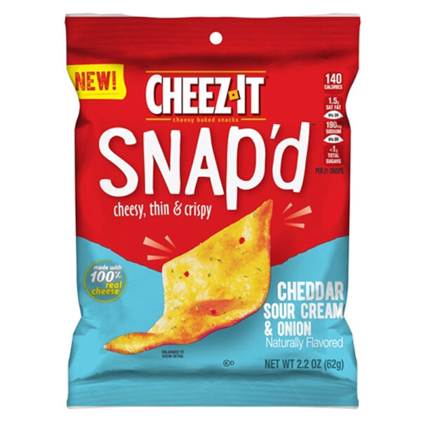 Cheez IT - Snapd Cheddar Sour Cream & Onion Crackers 62g