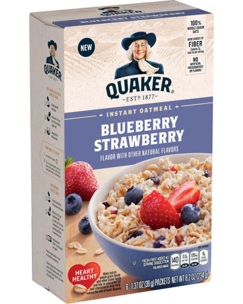 Quaker Instant Oatmeal Blueberry Straweberry 234g (MHD ABGELAUFEN)