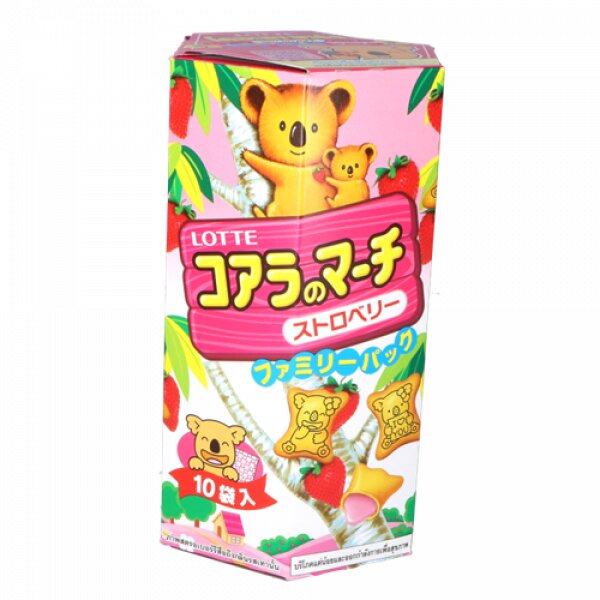 Lotte Koalas March Strawberry Cookies Family Pack 195g