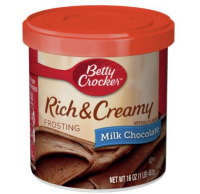 Betty Crocker Rich & Creamy  Milk Chocolate Frosting...