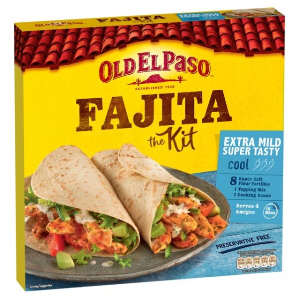 Old El Paso Fajita Kit Extra Mild 476 g