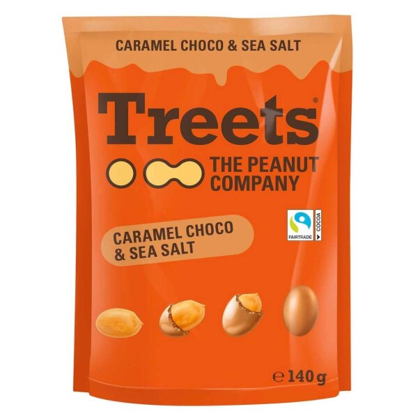 Treets The Peanut Company Caramel Choco & Sea Salt 140g