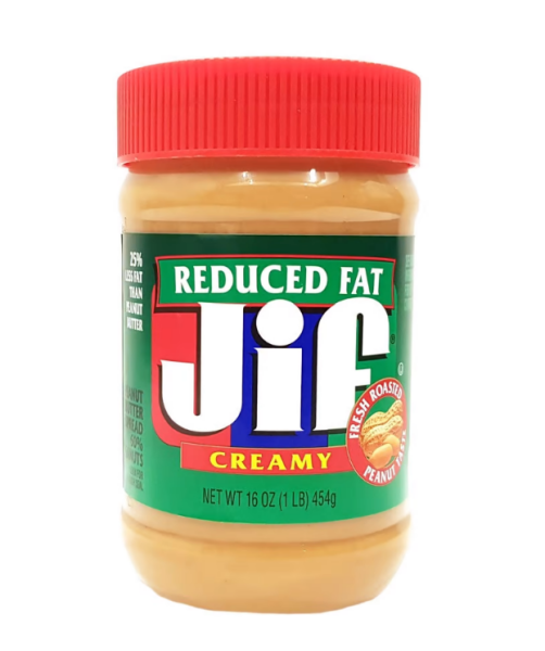 JIF Reduced Fat Creamy Peanut Butter 454g