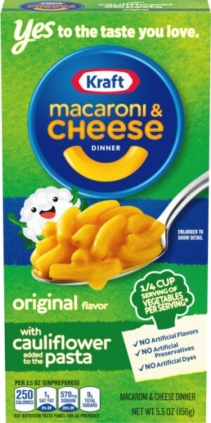 Kraft Macaroni & Cheese Dinner Cauliflower 156g (MHD 27.09.2022)