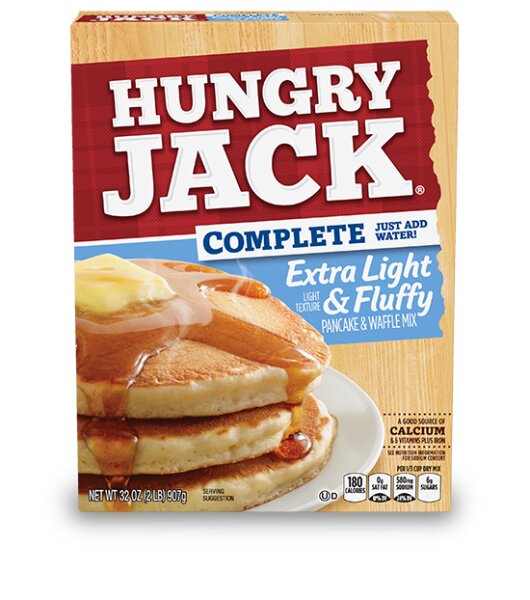 Hungry Jack Complete Extra Light & Fluffy Pancake & Waffle Mix 907g